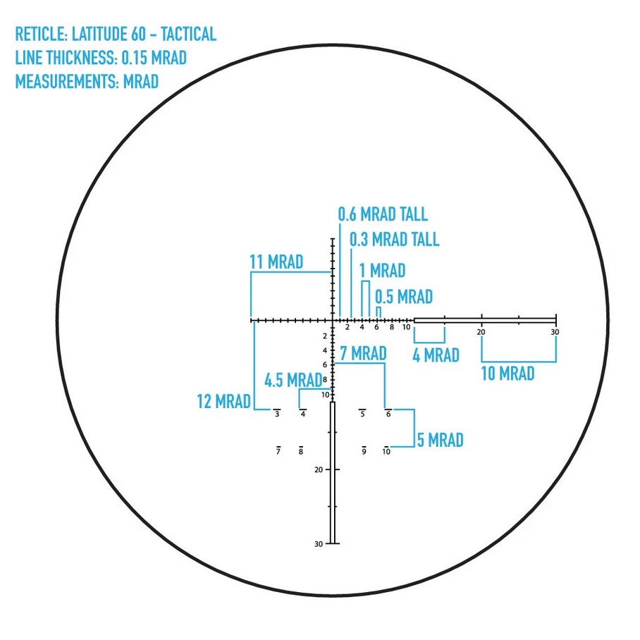 Latitude 15-45x65 MRAD taktisk tubkikare ONE SIZE