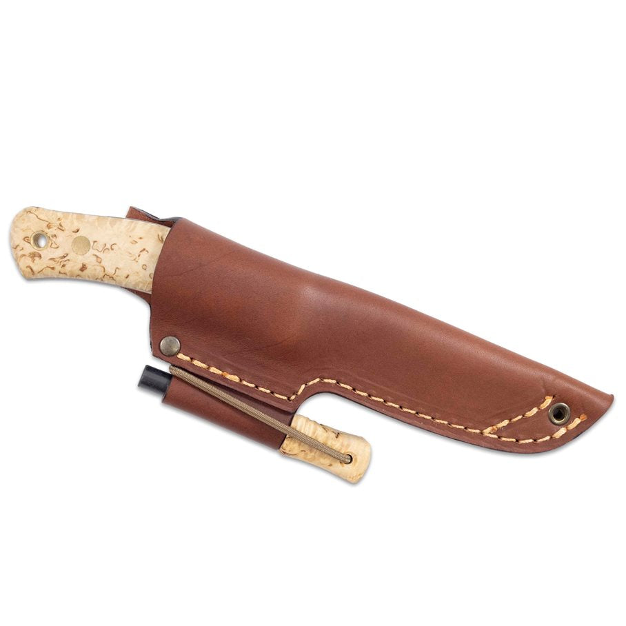 No.10 Swedish Forest Knife Masurbjörk med eldstål EN STL