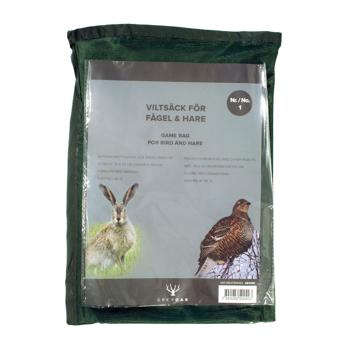 Viltsäck olika storlekar GREEN / HARE 75X50 CM