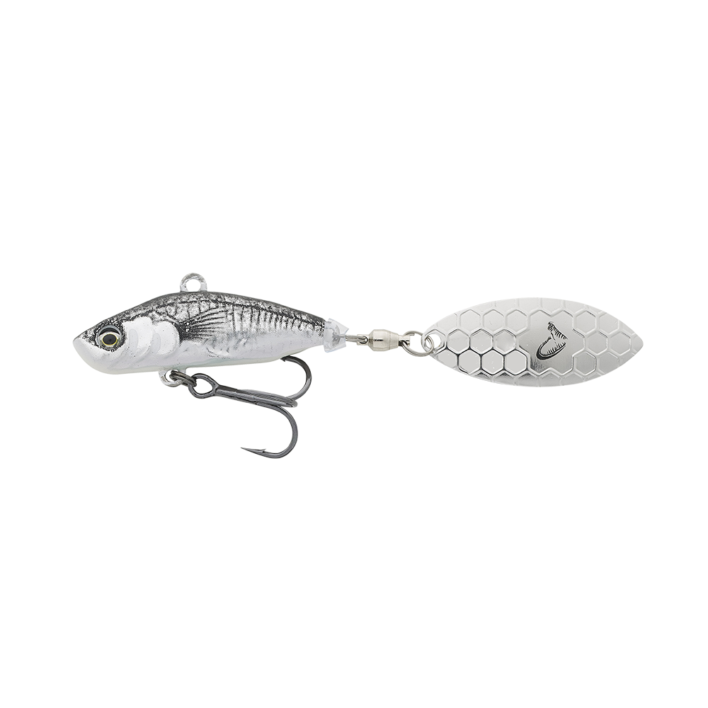 3D Stickleback Tail Spin BLACK SILVER / 7 CM