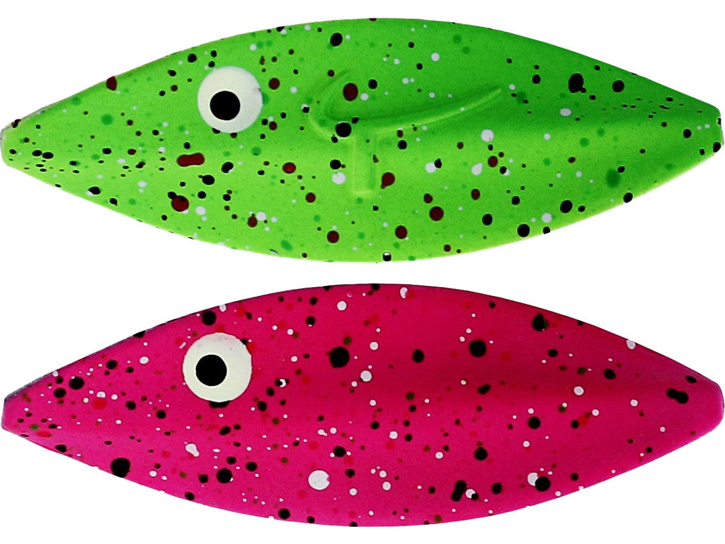 Twister Skeddrag PINK GREEN SPLAT / 2,7 CM OCH 2 GRAM