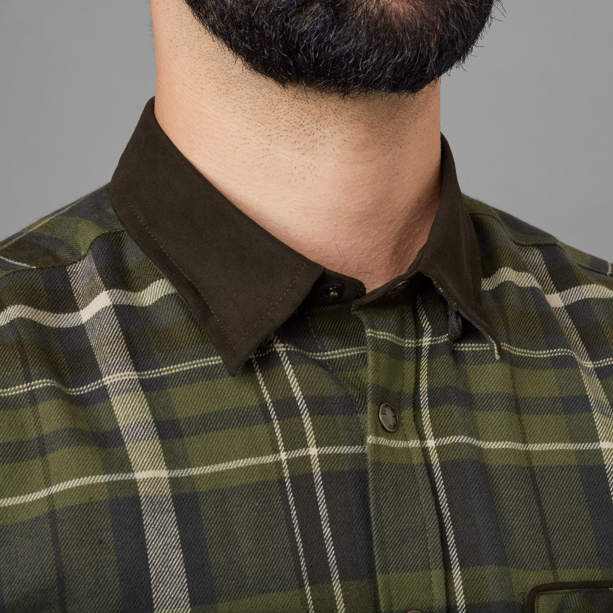 Skjorta Pajala OLIVE CHECK / XXL