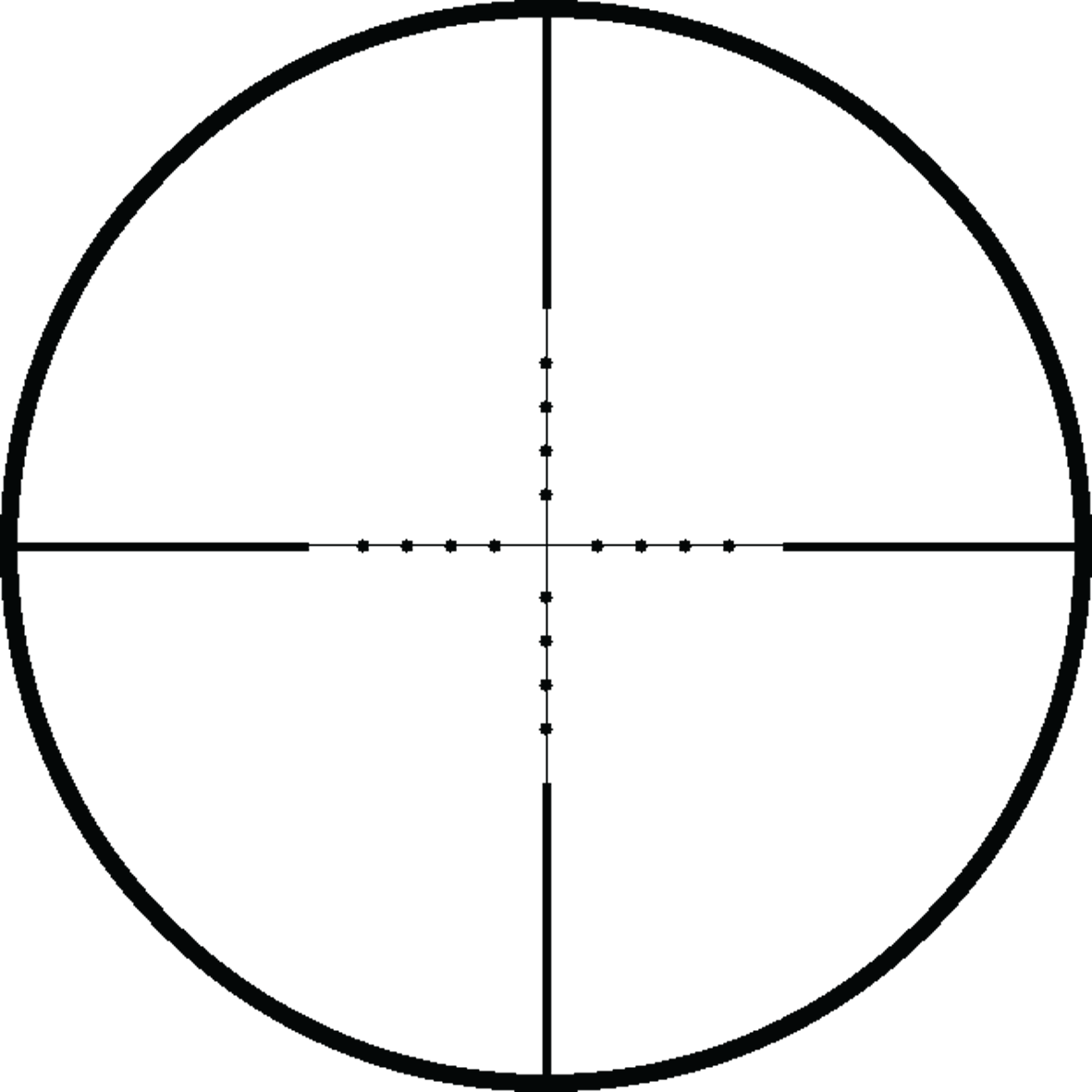 Vantage 3-9x40 AO, Riktmedel Mil Dot