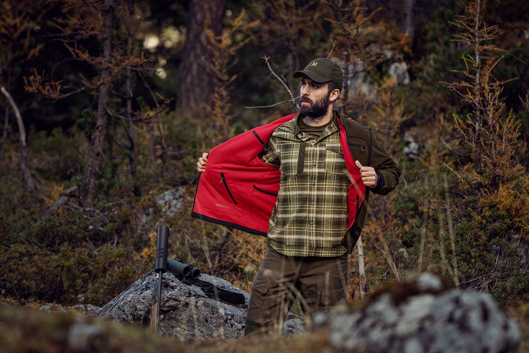 Kamko Fleece, Vändbar BRUN/RÖD / 3XL