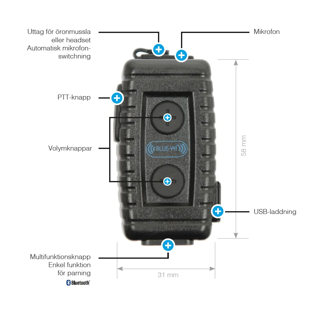 PRO-BT Nighthawk SVART / EN STL