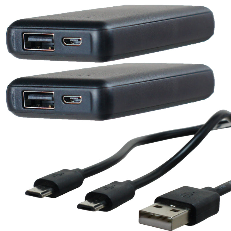 Värmeliner fingervante inkl powerbank BLACK / L/XL