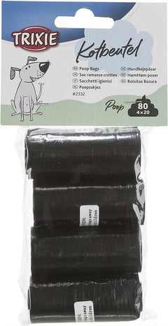 Bajspåsar, 4 rullar x 20 st, M SVART / M