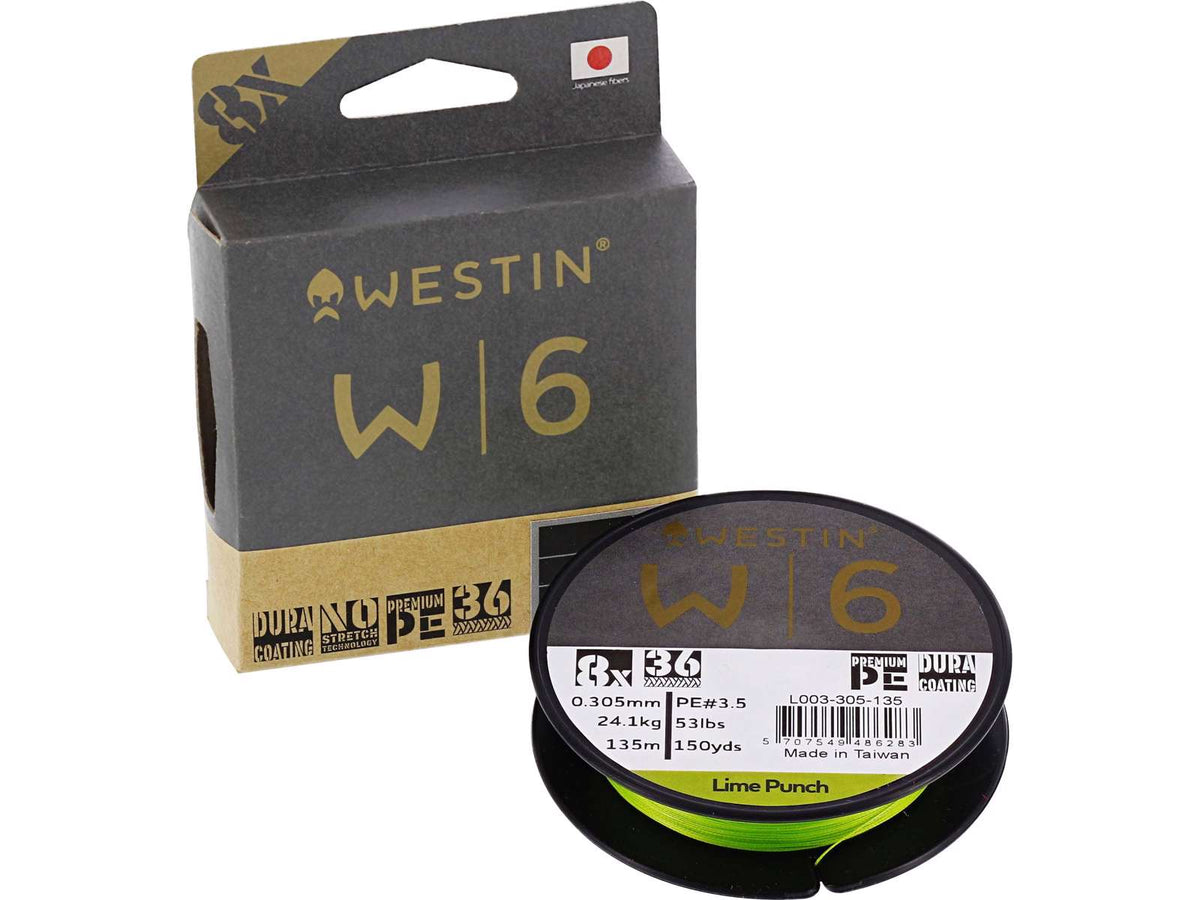 Westin W6 8 Braid Flätlina 135m 0,08 - 0,26mm 0,08MM -3,7KG
