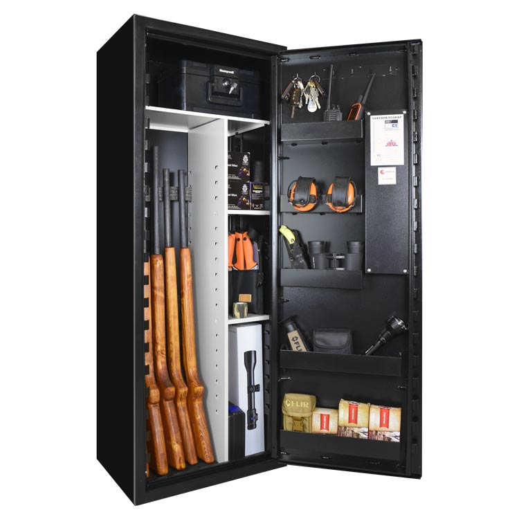 Vapenskåp Scandinavian Safe SP 88 med  brandbox Inkl Led-belysning och frakt! SVART / UTAN KODLÅS