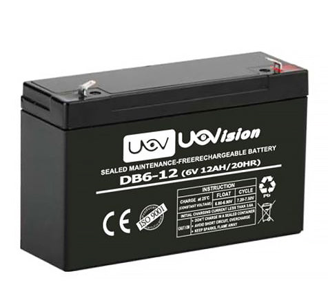 6V / 12AH batteri SVART / ONE SIZE