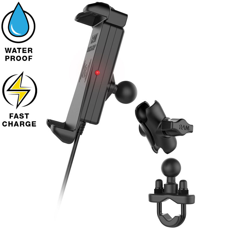 Quick-Grip ™ Vattentät trådlös laddningsstyrmontering ONE SIZE