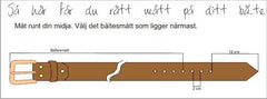 Läderbälte Dubbeldorn, 50 mm BRUN / 85CM