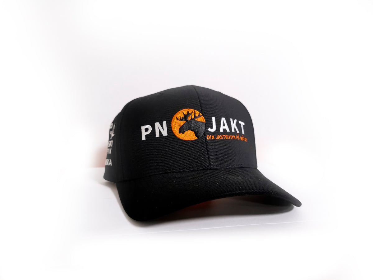 Keps Team PN Jakt med böjd skärm NY MODELL SVART / ONE SIZE
