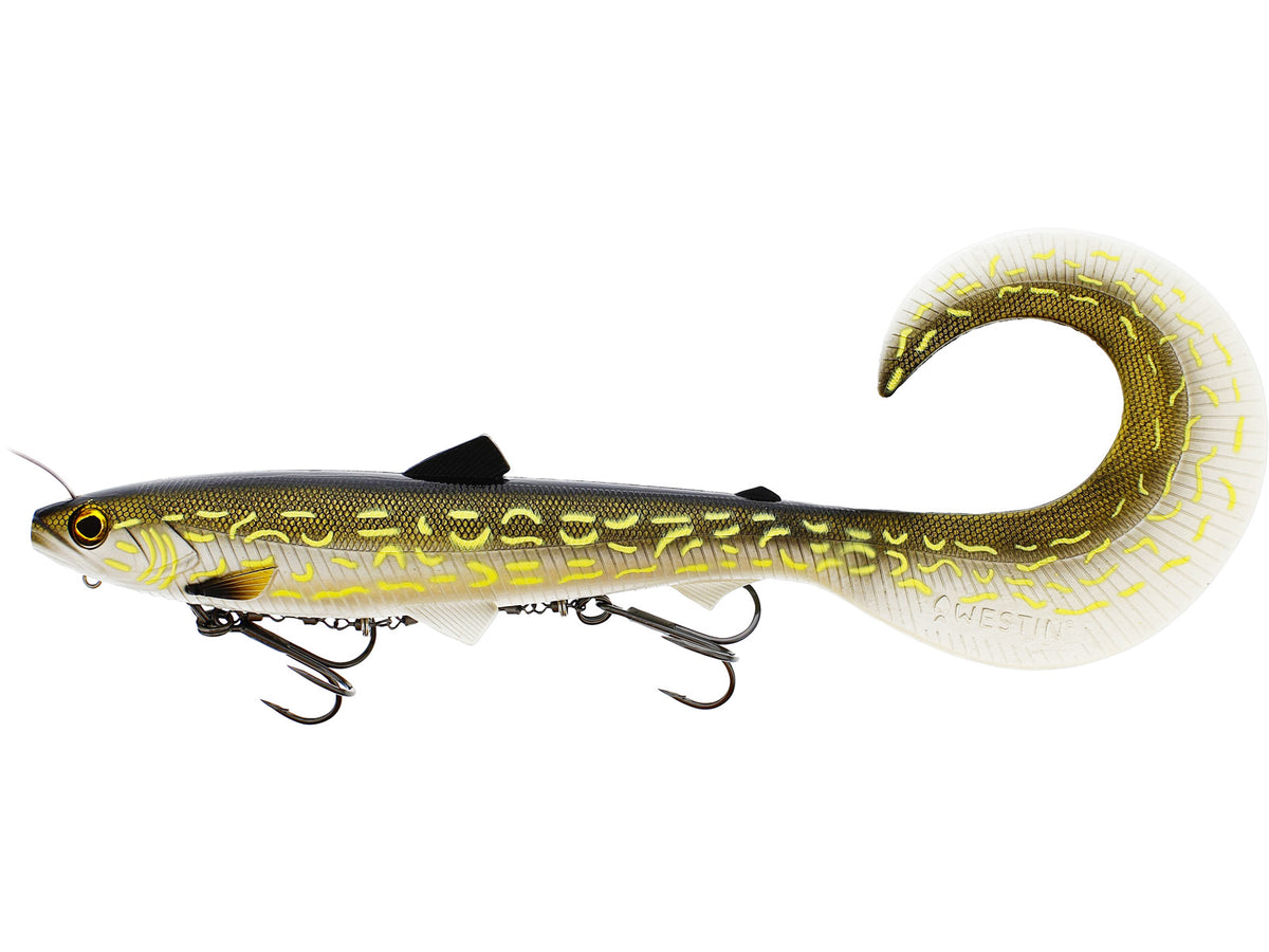 Bullteez Curlytail Inline NATURAL PIKE / 33 CM OCH 230 GRAM