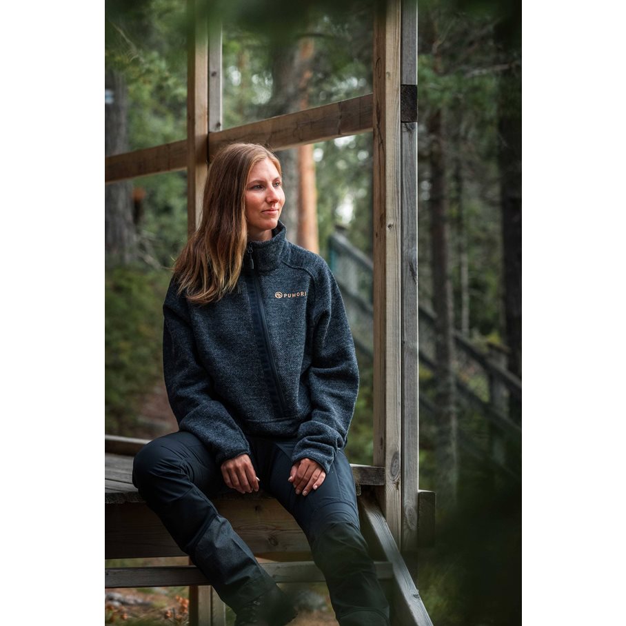 Hotagen Ulltröja Windstopper GRÅBLÅ / 4XL