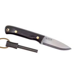 Woodsman Knife Svart Ek Med Eldstål EN STL