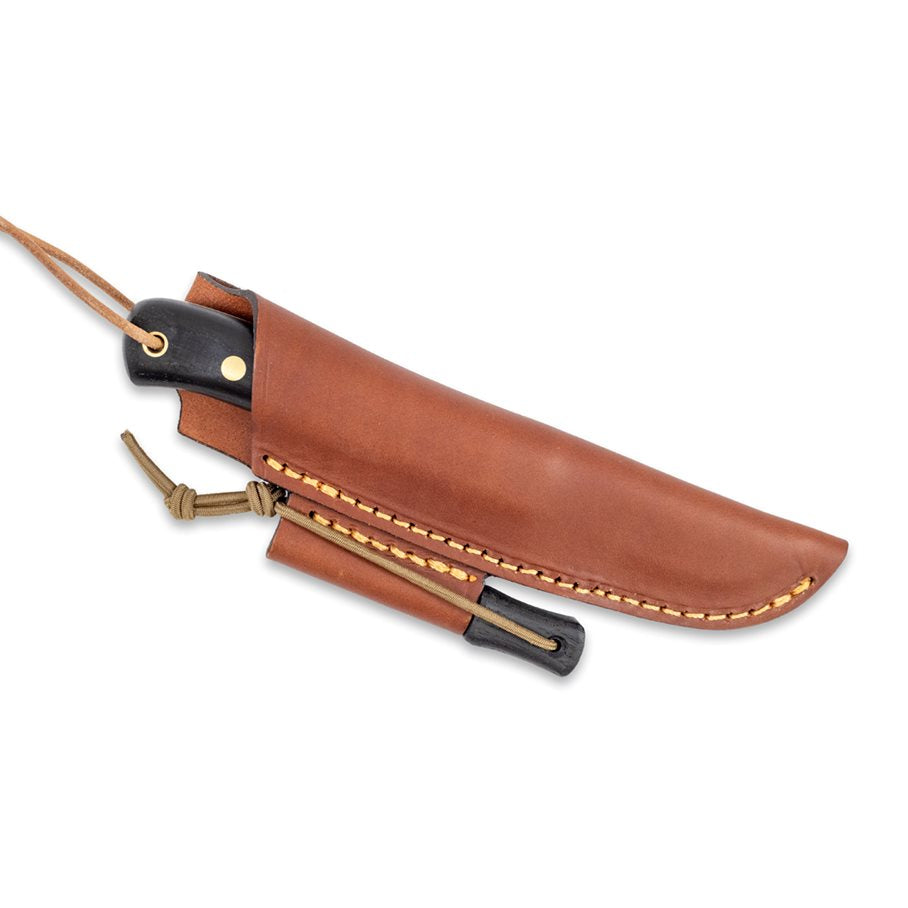 Woodsman Knife Svart Ek Med Eldstål EN STL