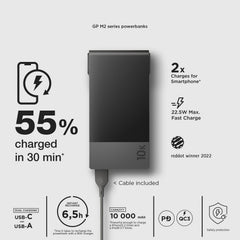 Powerbank M2 10000 mAh SVART / EN STL