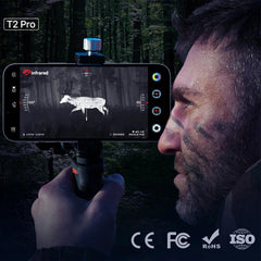 T2 PRO 256 x 192 Värmekamera För Android Mobiltelefoner Eller Plattor USB-C EN STL