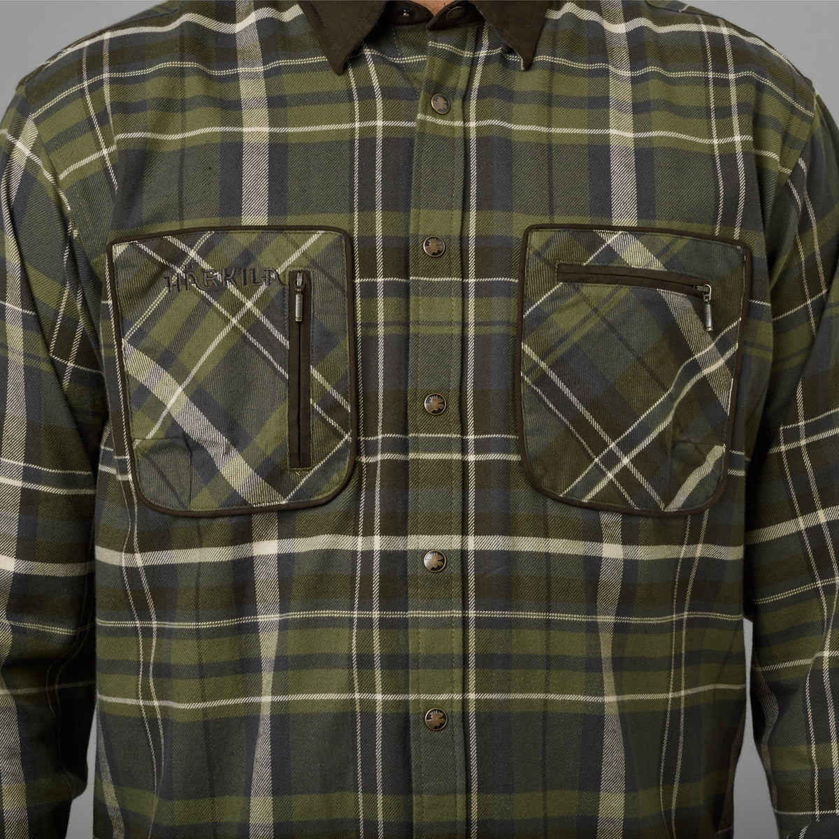 Skjorta Pajala OLIVE CHECK / L