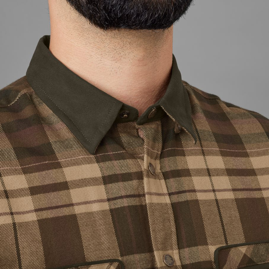 Skjorta Pajala BEIGE W/BROWN / M