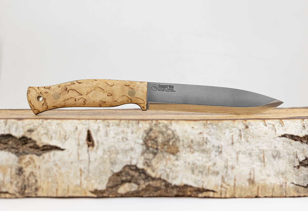 No.14 Swedish Forest Knife Masurbjörk MASURBJÖRK MED TÄNDSTÅL / ONE SIZE