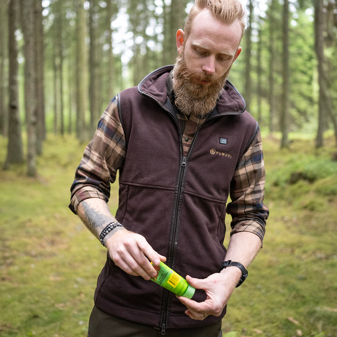 Pumori Fleece Värmeväst, inkl batteri